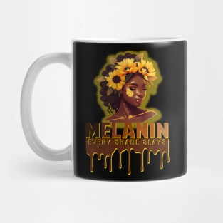 Melanin Every Shade Slays Black History Month Africa Pride Mug